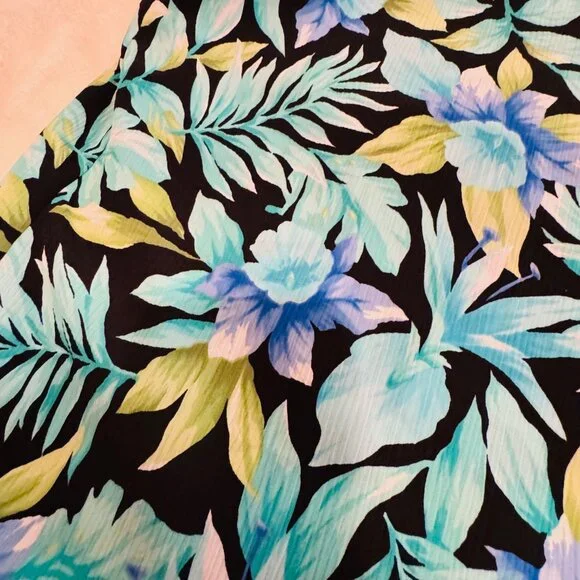 Alia Floral Short Sleeve Button Down Blouse Size 20W - Picture 7 of 10